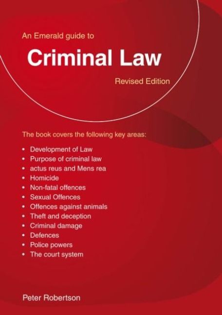 Produktbild: An Emerald Guide to Criminal Law