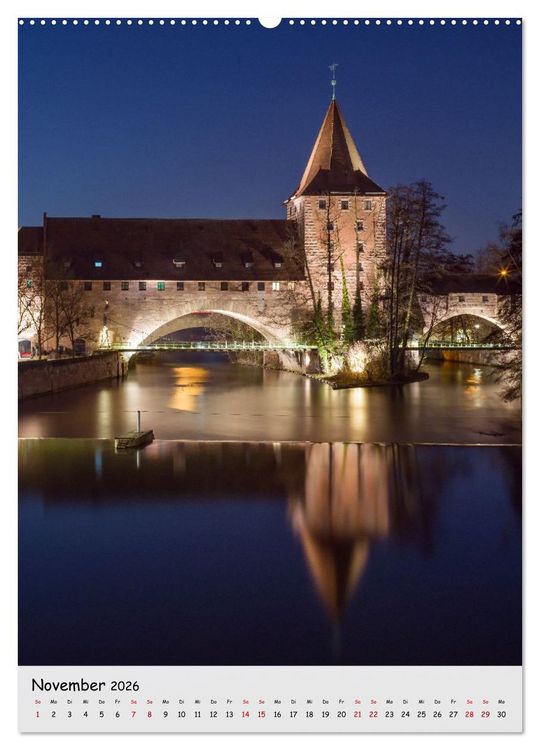 Produktbild: N&uuml;rnberg - Die faszinierende historische Altstadt (hochwertiger Premium Wandkalender 2026 DIN A2 hoch), Kunstdruck in Hochglanz