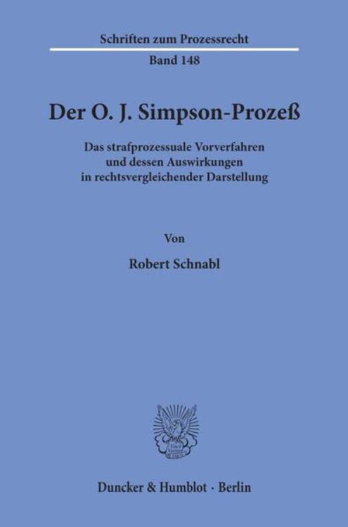 Produktbild: Der O. J. Simpson-Proze&szlig;.