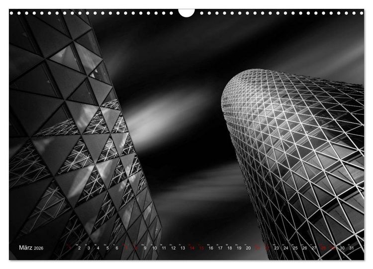 Produktbild: Monochrome Architektur (Wandkalender 2026 DIN A3 quer), CALVENDO Monatskalender