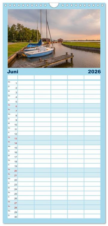 Produktbild: Familienplaner 2026 - Mein Land, Ostfriesland mit 5 Spalten (Wandkalender, 21 x 45 cm) CALVENDO