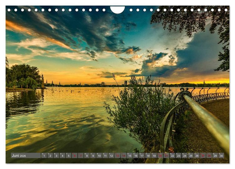 Produktbild: Hamburg City Vibes (Wandkalender 2026 DIN A4 quer), CALVENDO Monatskalender