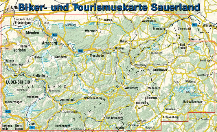Produktbild: Sauerland - Waldecker Land 1:125 000