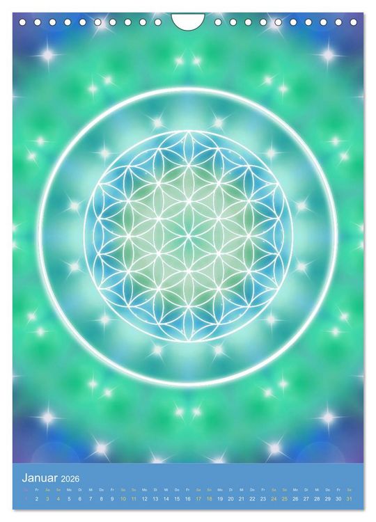 Produktbild: Blume des Lebens - Harmonie durch Symbolkraft (Wandkalender 2026 DIN A4 hoch), CALVENDO Monatskalender