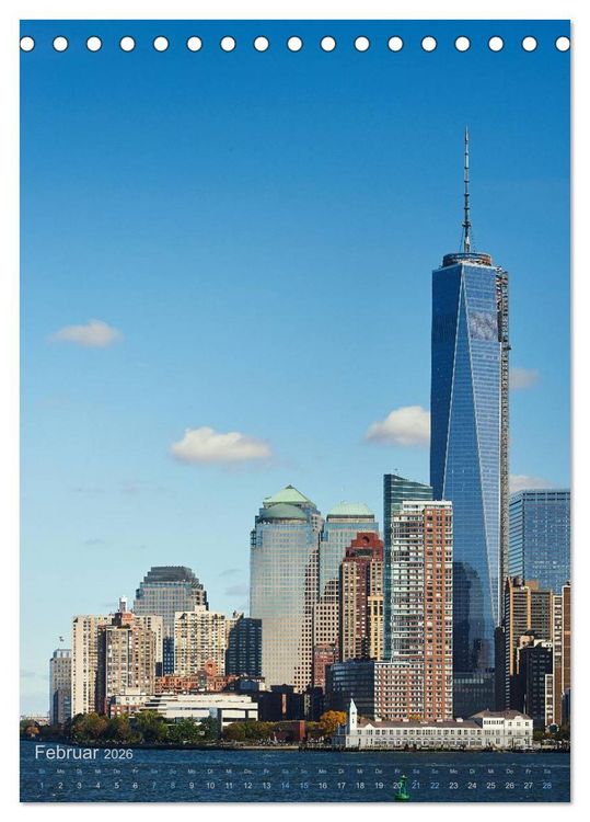 Produktbild: New York - the WOW-city (Tischkalender 2026 DIN A5 hoch), CALVENDO Monatskalender