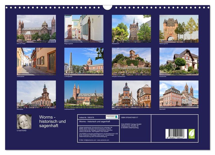 Produktbild: Worms - historisch und sagenhaft (Wandkalender 2026 DIN A3 quer), CALVENDO Monatskalender