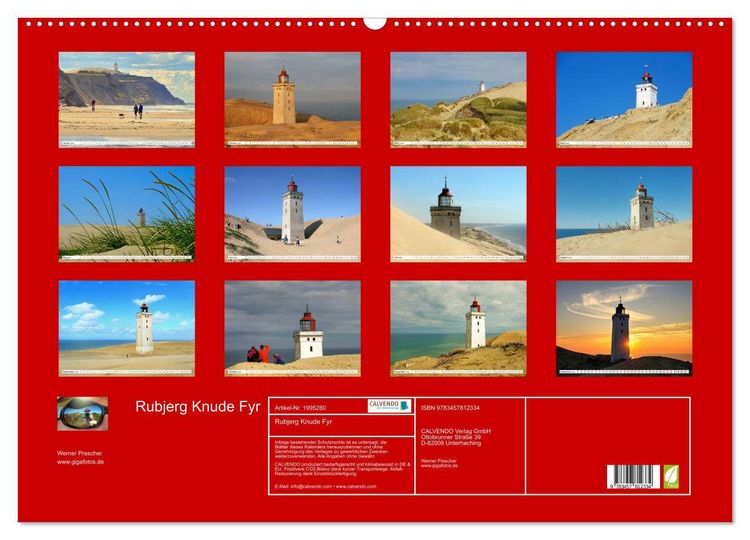 Produktbild: Rubjerg Knude Fyr (Wandkalender 2026 DIN A2 quer), CALVENDO Monatskalender