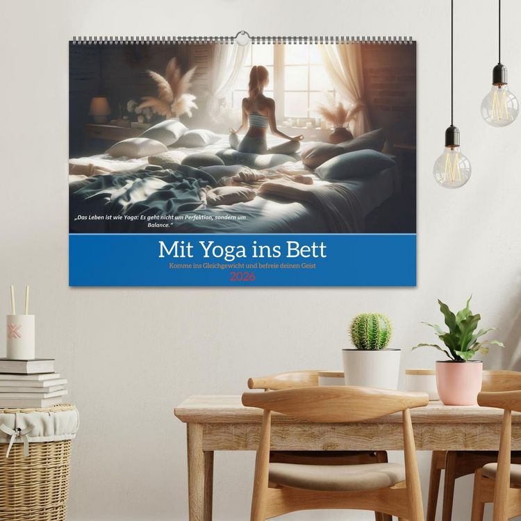 Produktbild: Mit Yoga ins Bett (Wandkalender 2026 DIN A2 quer), CALVENDO Monatskalender