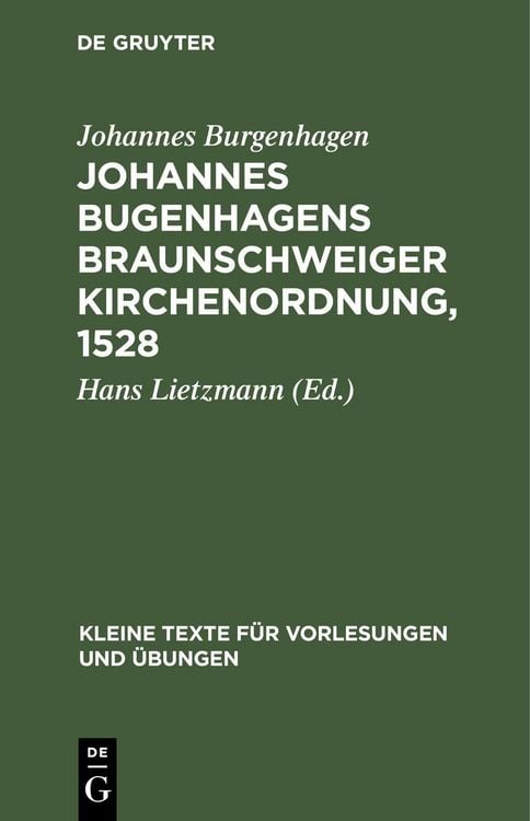 Produktbild: Johannes Bugenhagens Braunschweiger Kirchenordnung, 1528