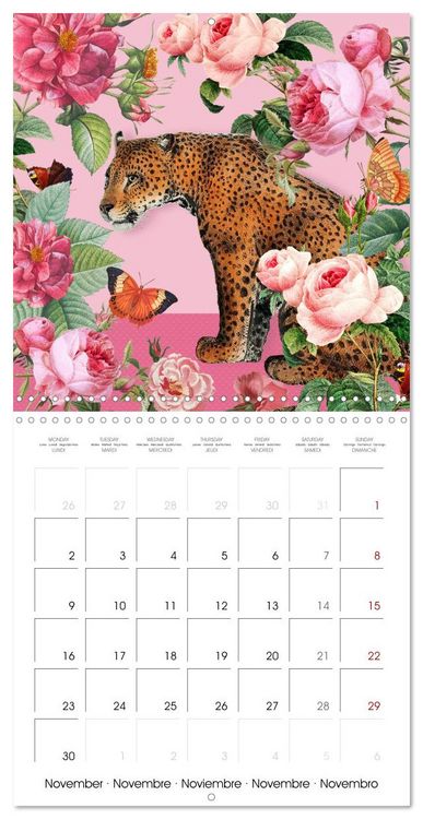 Produktbild: Dans le jardin de Monsieur Pierre-Joseph Redout&eacute; (Calendrier mural carr&eacute; 2026 30x30 cm) Calendrier double avec une page pour vos prises de notes