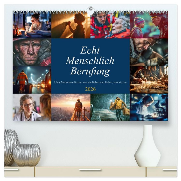 Produktbild: Echt Menschlich Berufung (hochwertiger Premium Wandkalender 2026 DIN A2 quer), Kunstdruck in Hochglanz