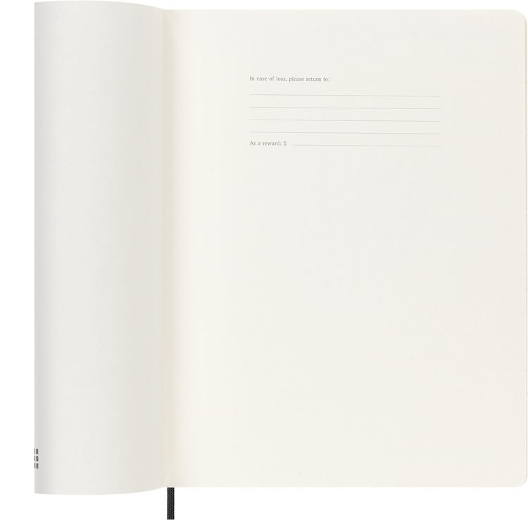 Produktbild: Moleskine 12 Monate Monatsnotizkalender 2027, XL, 1 Mo = 2 Seiten, Linierte Seiten, Weicher Einband, Schwarz