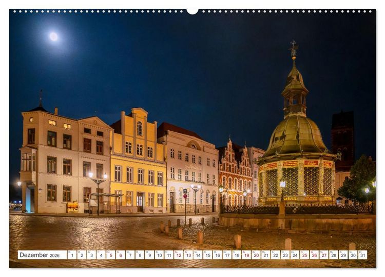 Produktbild: Unser sch&ouml;nes Wismar (hochwertiger Premium Wandkalender 2026 DIN A2 quer), Kunstdruck in Hochglanz