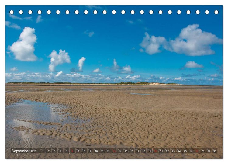 Produktbild: Amrum Insel am Wattenmeer (Tischkalender 2026 DIN A5 quer), CALVENDO Monatskalender