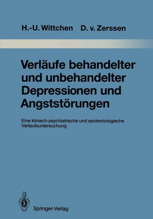 Produktbild: Verl&auml;ufe behandelter und unbehandelter Depressionen und Angstst&ouml;rungen