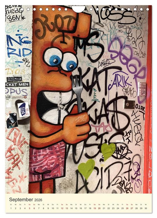 Produktbild: Hamburg StreetArt Classics (Wandkalender 2026 DIN A4 hoch), CALVENDO Monatskalender