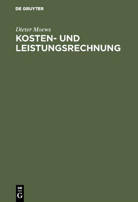 Produktbild: Kosten- und Leistungsrechnung