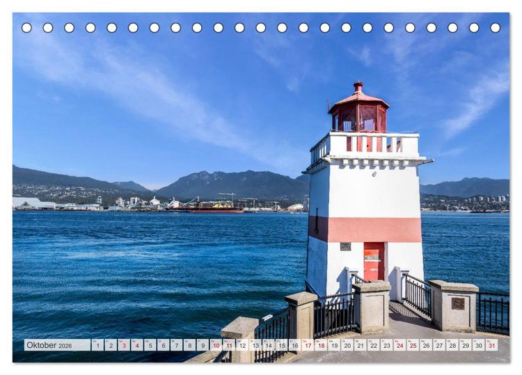 Produktbild: VANCOUVER K&uuml;stencharme und Urbanit&auml;t (Tischkalender 2026 DIN A5 quer), CALVENDO Monatskalender