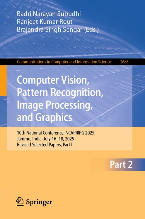 Produktbild: Computer Vision, Pattern Recognition, Image Processing, and Graphics