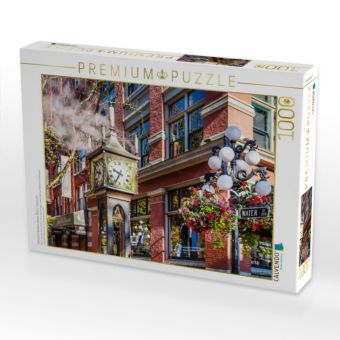 Produktbild: CALVENDO Puzzle Historische Gastown Steam Clock in Vancouver | 1000 Teile Lege-Gr&ouml;&szlig;e 64x48cm Foto-Puzzle f&uuml;r gl&uuml;ckliche Stunden