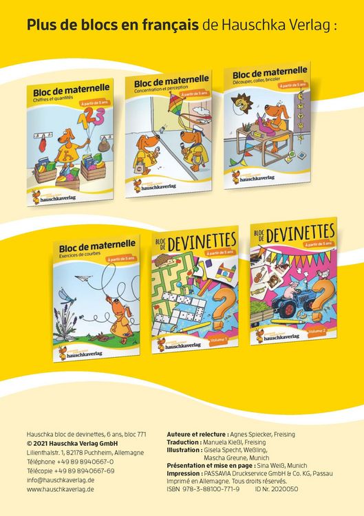 Produktbild: Bloc de casse-t&ecirc;tes et livre activite 6 ans : Des &eacute;nigmes color&eacute;es pour la maternelle - cahier activite 5 ans labyrinthe, sudoku, etc pour stimuler