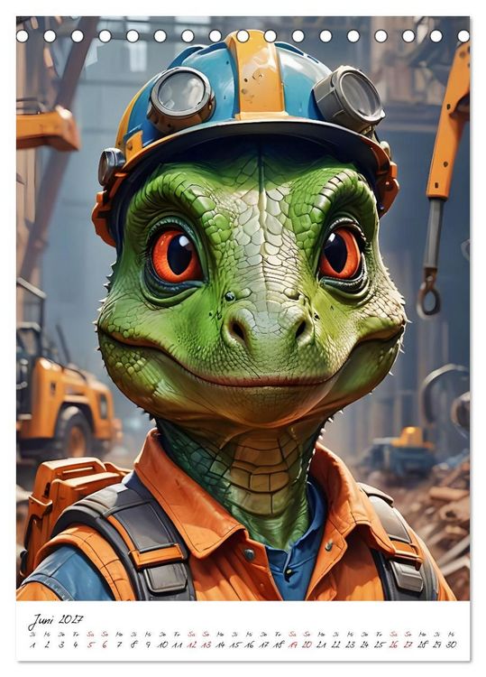 Produktbild: Arbeitswelt der Dinosaurier (Tischkalender 2027 DIN A5 hoch), CALVENDO Monatskalender