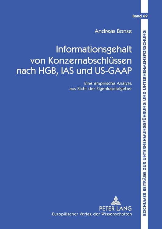 Produktbild: Informationsgehalt von Konzernabschlüssen nach HGB, IAS und US-GAAP
