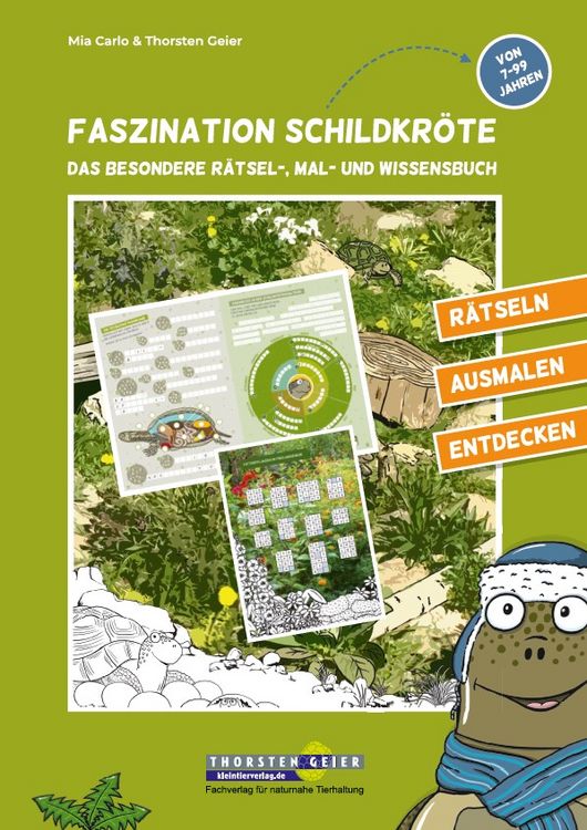Produktbild: Faszination Schildkr&ouml;te - das besondere R&auml;tsel-, Mal- und Wissensbuch