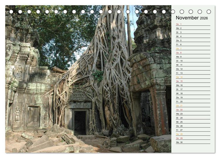 Produktbild: Asien - Thailand und Kambodscha (Tischkalender 2026 DIN A5 quer), CALVENDO Monatskalender