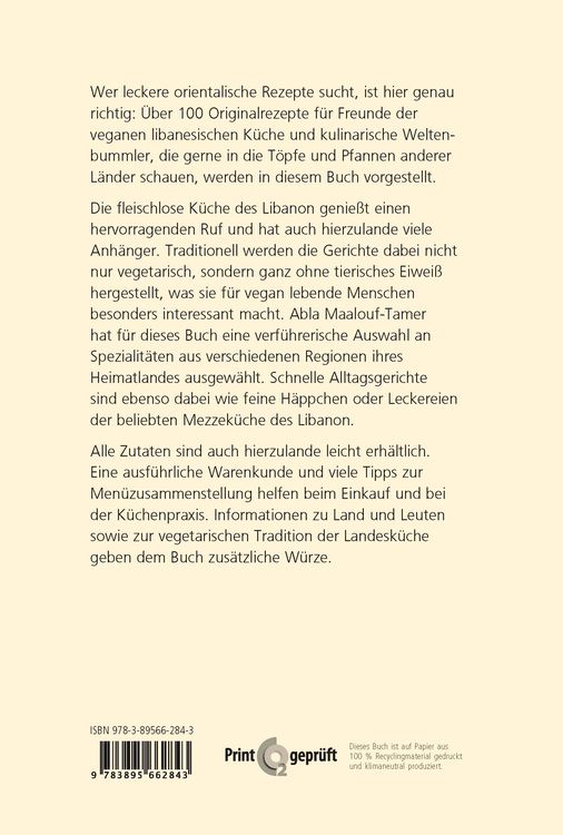 Produktbild: Vegane K&ouml;stlichkeiten - libanesisch