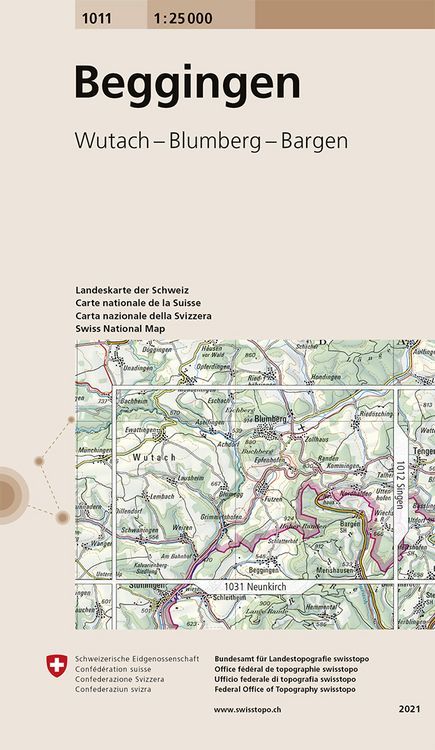 Produktbild: Swisstopo 1 : 25 000 Beggingen