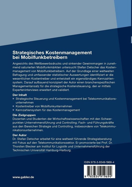 Produktbild: Strategisches Kostenmanagement bei Mobilfunkbetreibern
