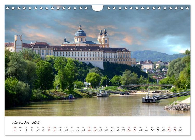 Produktbild: Entlang der Donau, Sehensw&uuml;rdigkeiten von Passau bis Budapest (Wandkalender 2026 DIN A4 quer), CALVENDO Monatskalender