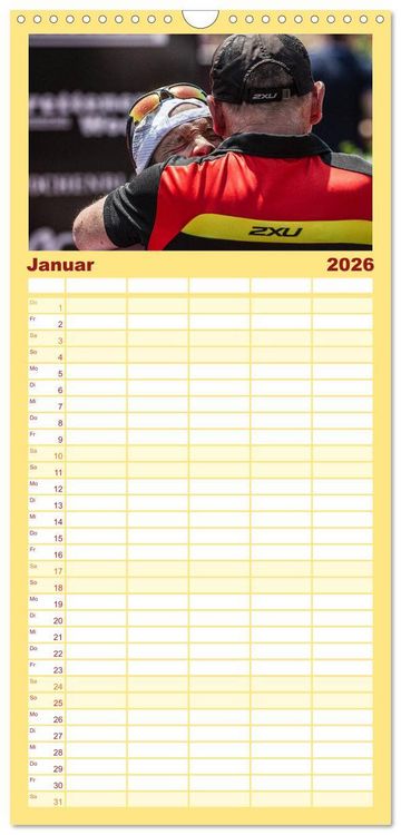 Produktbild: Familienplaner 2026 - TRIATHLON mit 5 Spalten (Wandkalender, 21 x 45 cm) CALVENDO