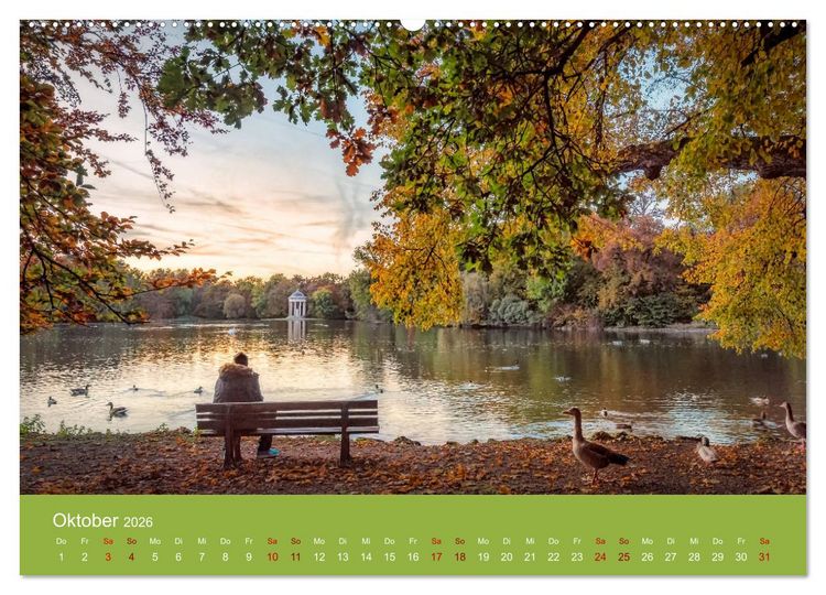 Produktbild: Bezauberndes M&uuml;nchen - Die bayrische Landeshauptstadt und ihr Umland. (Wandkalender 2026 DIN A2 quer), CALVENDO Monatskalender