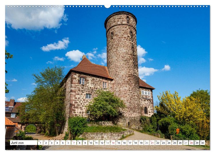 Produktbild: Werra Burgen Steig (hochwertiger Premium Wandkalender 2026 DIN A2 quer), Kunstdruck in Hochglanz
