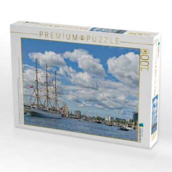 Produktbild: CALVENDO Puzzle Die "Dar Mlodziezy", ein Segelschulschiff f&uuml;r angehende Offiziere der Handelsmarine | 1000 Teile Lege-Gr&ouml;&szlig;e 64x48cm Foto-Puzzle f&uuml;r gl