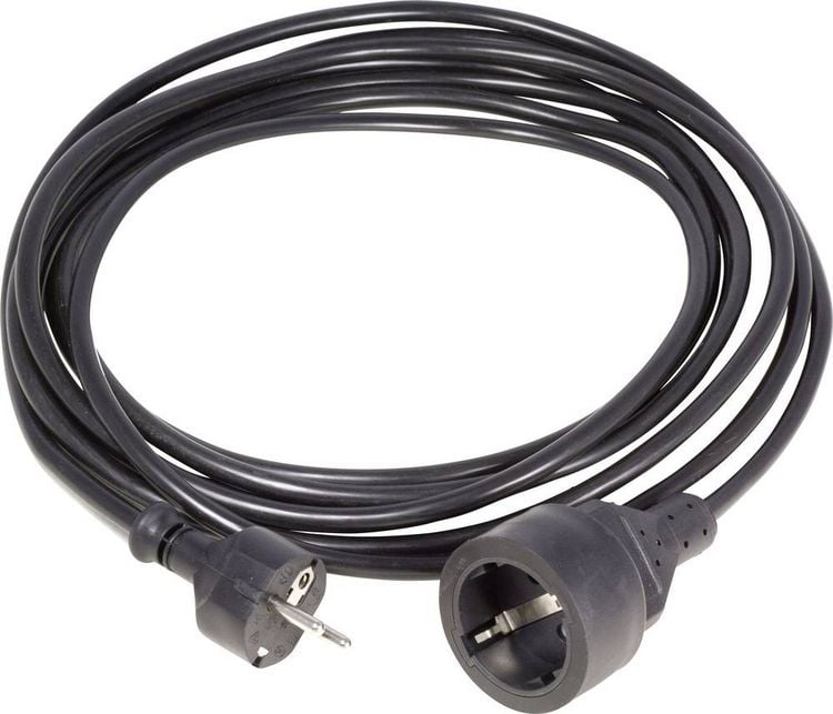 Produktbild: HAWA 1008294 Strom Verl&auml;ngerungskabel 16A Schwarz 5.00m H05VV-F 3G 1,5mm&sup2;