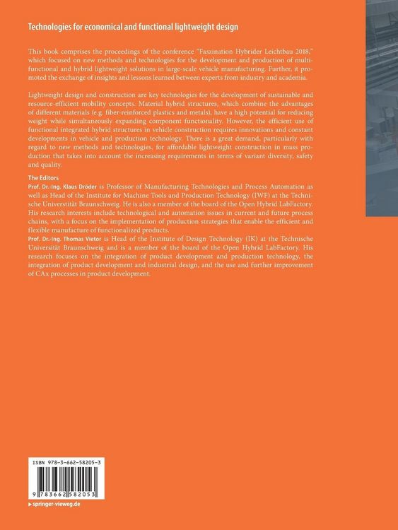 Produktbild: Technologies for economical and functional lightweight design