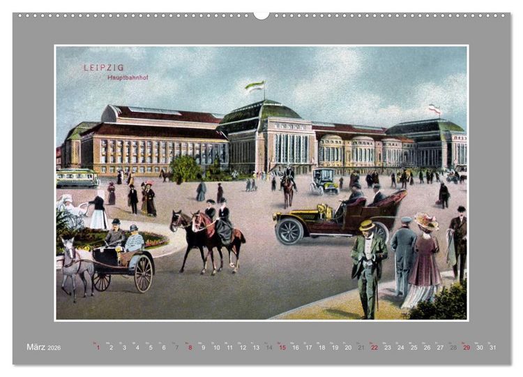 Produktbild: Historische Bahnh&ouml;fe (hochwertiger Premium Wandkalender 2026 DIN A2 quer), Kunstdruck in Hochglanz