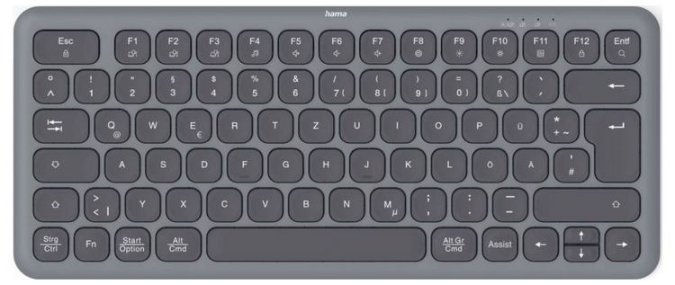 Produktbild: Hama WK-500 Funk Tastatur Deutsch, QWERTZ Schwarz