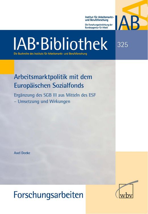 Produktbild: Arbeitsmarktpolitik mit dem Europ&auml;ischen Sozialfonds