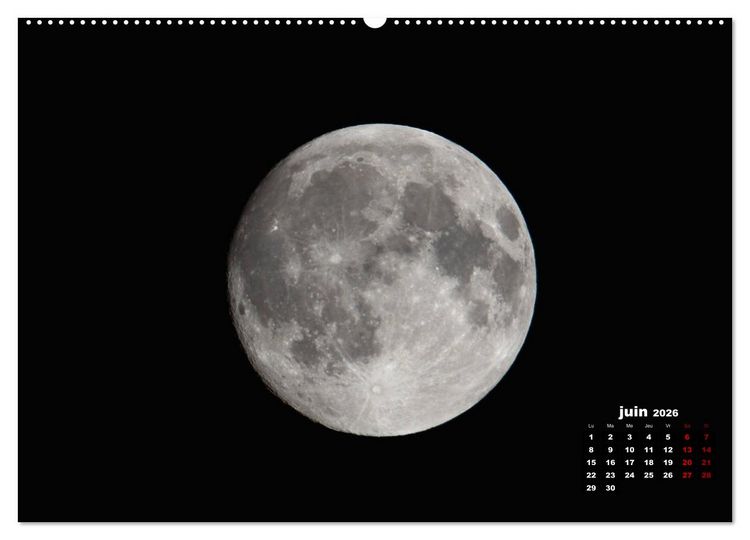 Produktbild: Phases de la lune (Calendrier mural 2026 DIN A2 vertical) calendrier de bureau