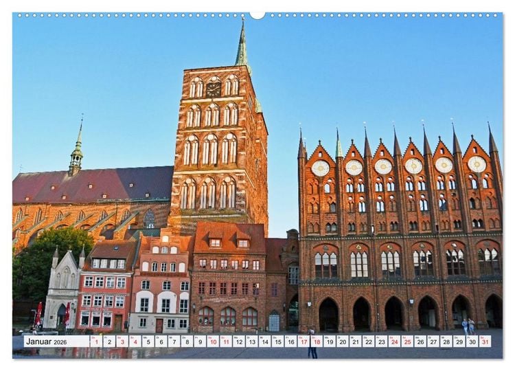 Produktbild: Stralsund, die wundersch&ouml;ne Hansestadt am Strelasund (Wandkalender 2026 DIN A2 quer), CALVENDO Monatskalender