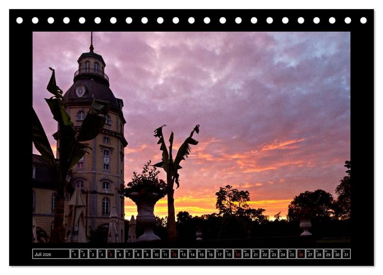 Produktbild: Karlsruhe Tag und Nacht (Tischkalender 2026 DIN A5 quer), CALVENDO Monatskalender