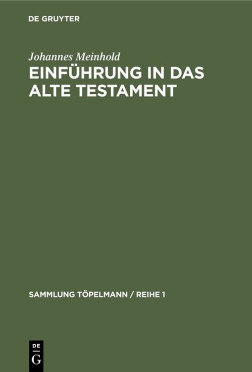Produktbild: Einf&uuml;hrung in das Alte Testament