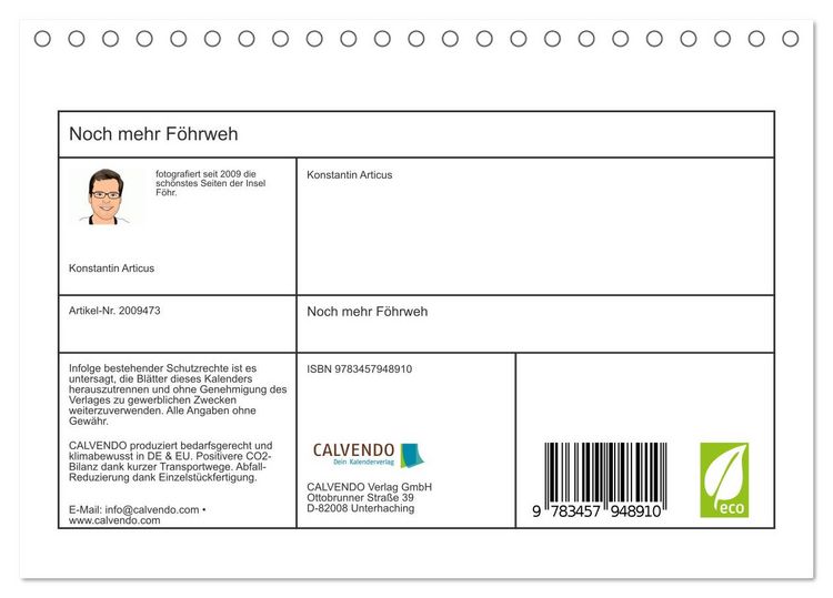 Produktbild: Noch mehr F&ouml;hrweh (Tischkalender 2026 DIN A5 quer), CALVENDO Monatskalender