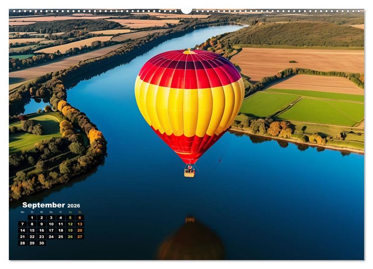 Produktbild: Freiheit in den L&uuml;ften . Mit dem Hei&szlig;luftballon unterwegs (Wandkalender 2026 DIN A2 quer), CALVENDO Monatskalender
