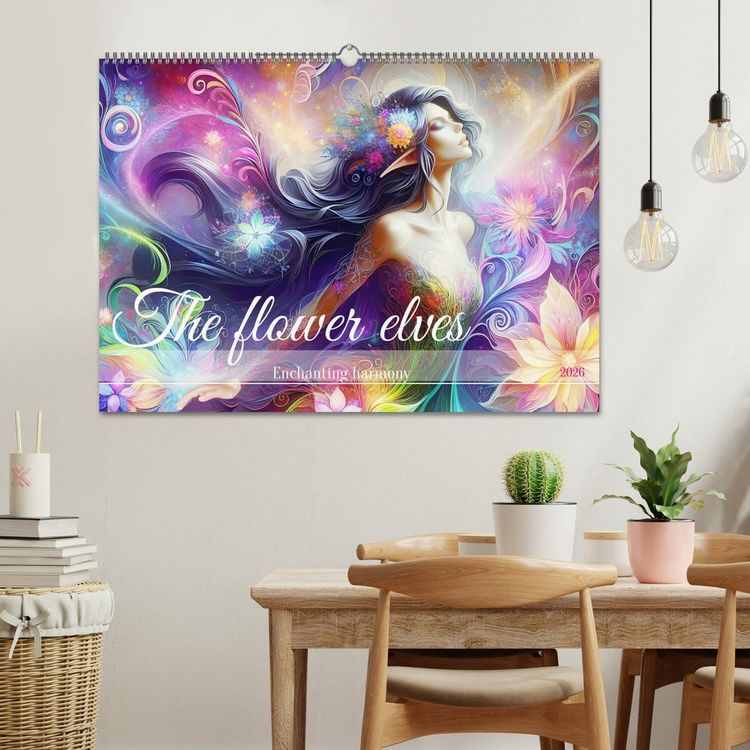 Produktbild: The flower elves Enchanting harmony (Wall Calendar 2026 DIN A2 landscape), CALVENDO 12 Month Wall Calendar