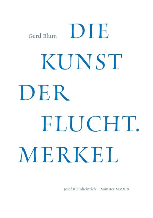 Produktbild: Die Kunst der Flucht. Merkel